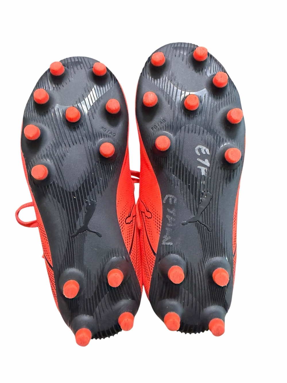 Puma Kids' Attacanto Orange Ultra Play FG/AG Soccer Cleats | Size Youth 12 - Picture 6 of 8